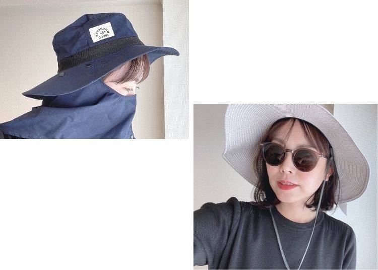 防曬遮陽帽、太陽眼鏡｜照片取自《明太子小姐生活旅遊日記》Facebook、IG