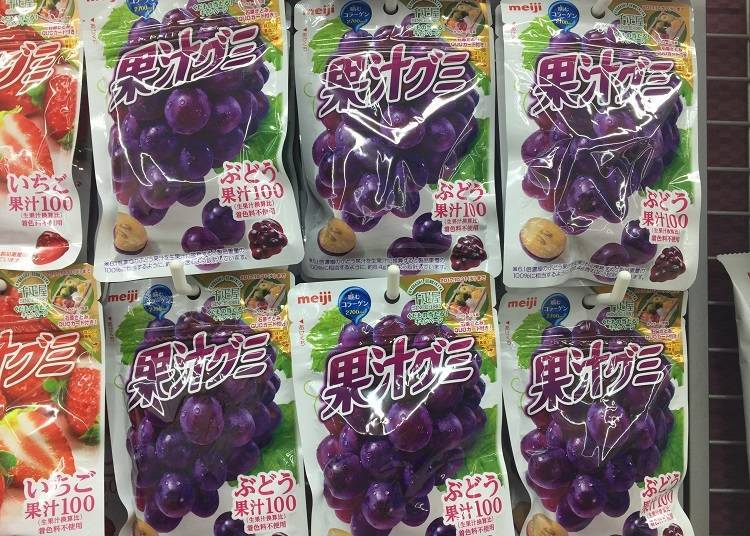 Meiji Fruits Gummi (Grape). Price: 101 Yen (Tax Included)