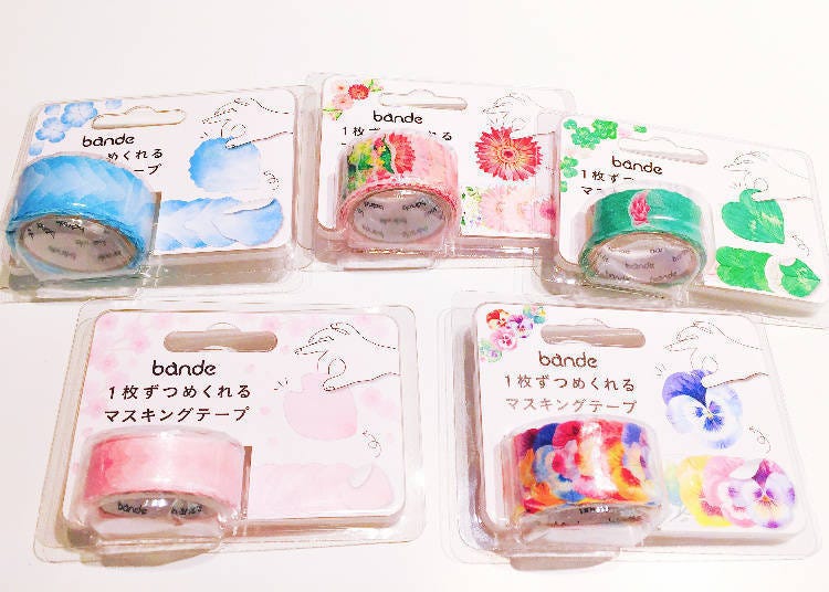 bande: Masking Tape in the Shape of Flower Petals／
bande マスキングロールステッカー　花びらミニ　ピンク