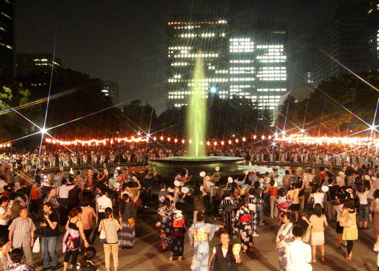 2023년 도쿄의 히비야공원 마루노우치 온도다이 본오도리(봉오도리) 대회