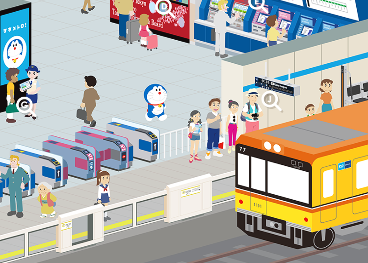 Everyone's Favorite Robot Cat Doraemon Shares About Tokyo's Subway!