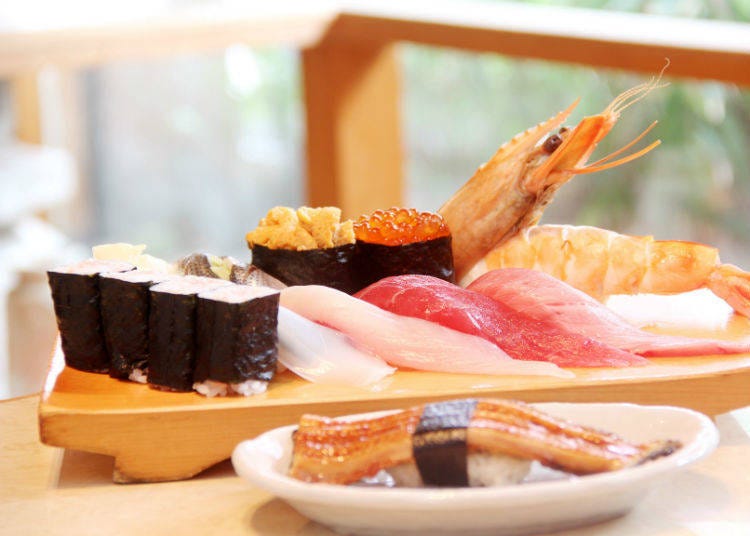 Tokyo Thukigi - a set (3,564 yen) that's especially popular with foreign visitors