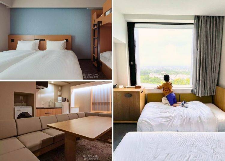 左上、左下：MIMARU HOTEL／右：HOTEL CLAD｜照片取自《明太子小姐生活旅遊日記》Facebook、IG