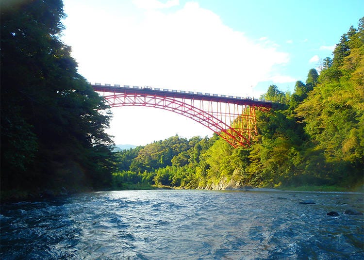 Mitake Gorge, seen from the Tama River