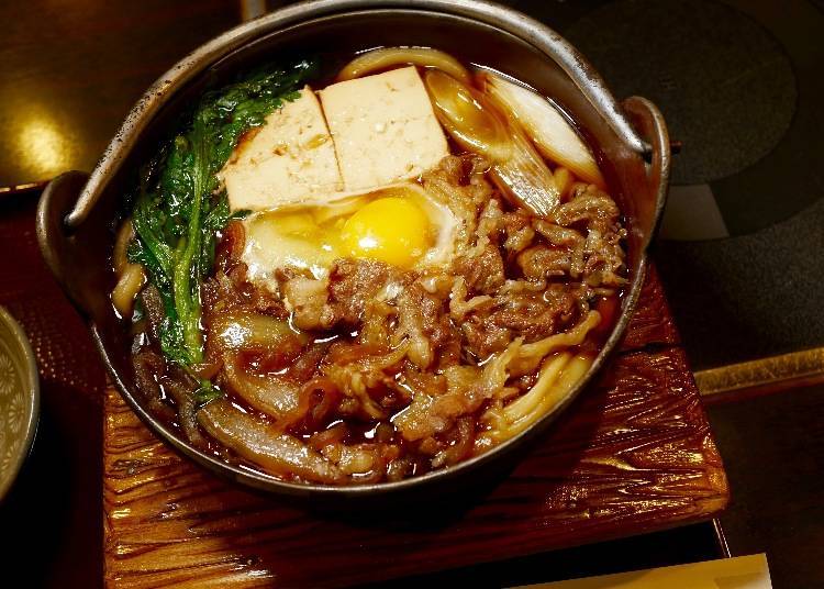 Sukiyaki Nabe Udon for 1,100 yen