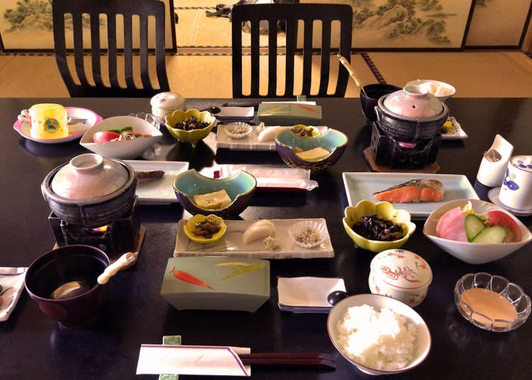 A traditional Japanese breakfast in Japan