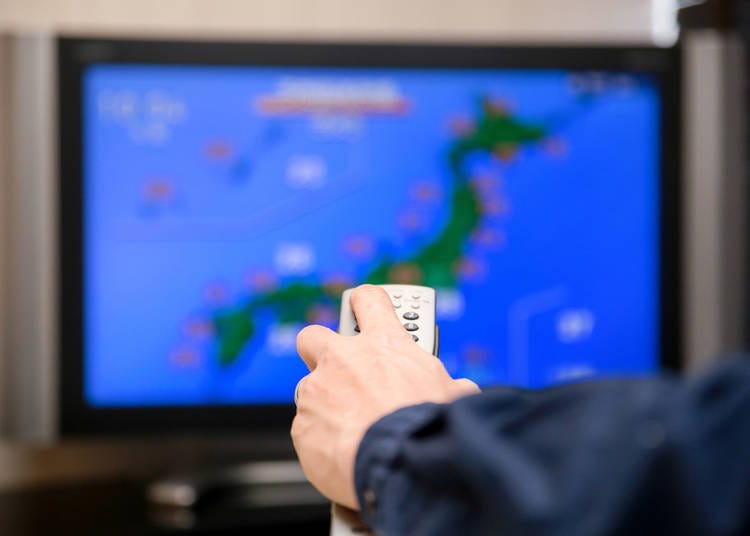Japanese TV – lots of weather reports, few foreign language programs