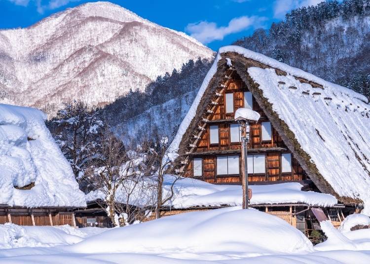岐阜冬天的雪景 照片來源:PIXTA