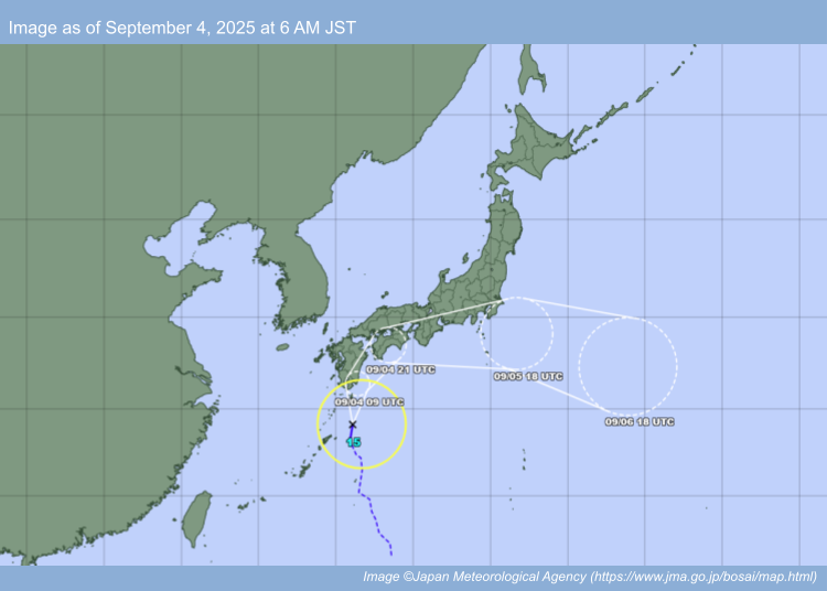 Typhoon Information: Typhoon Peipah to Bring Heavy Rains and Disrupt Travel in Japan