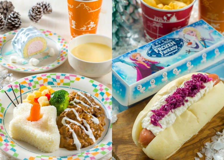Special set 1580 yen (Hashed beef with butter rice, soup of the day (corn soup), strawberry mousse roll cake, choice of drinks) (Sales location: Grandma Sarah's kitchen) / Special set 900 yen (Scrambled egg & cheese sauce hot dog, French fries, choice of drinks) Plus 870 yen with Souvenir lunch case (Sales location: Refreshment area)