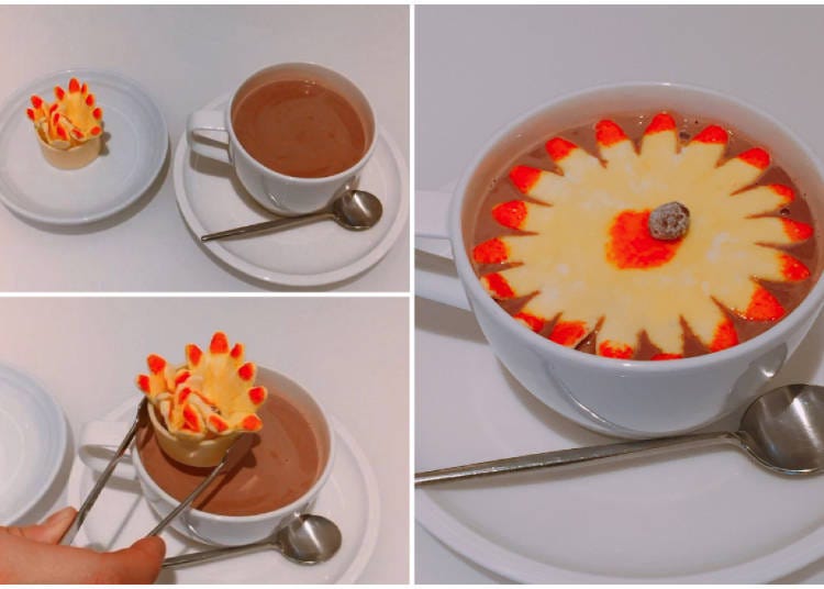 ▲ Blooming Hot Chocolate, 864 yen (tax included)
