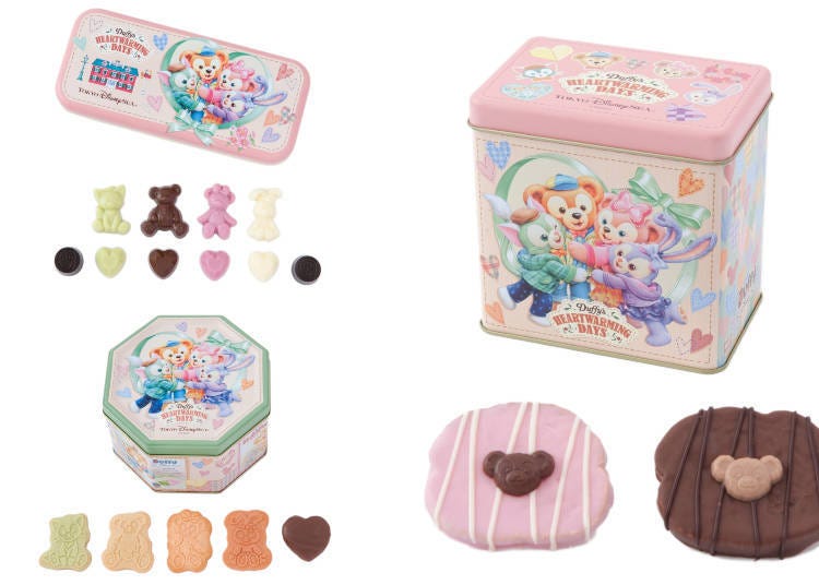 巧克力盒 1,100日圓, 餅乾盒1,400日圓, 巧克力餅850日圓