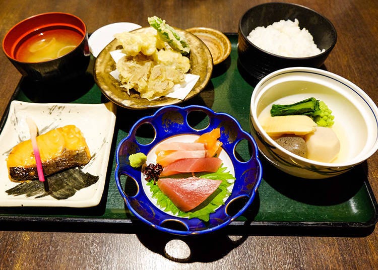 Lunch Set | Special Selection: "Kakurebo" Gozen (※Limited to 20 servings per day) (Includes access to a salad bar, vegetarian buffet, and drink bar during lunchtime) 1,500 yen (tax included)