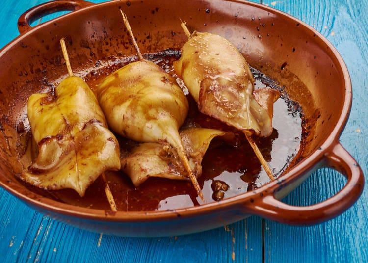 Ikayaki - the squid-on-a-stick that's a popular Japanese street food especially during festival season