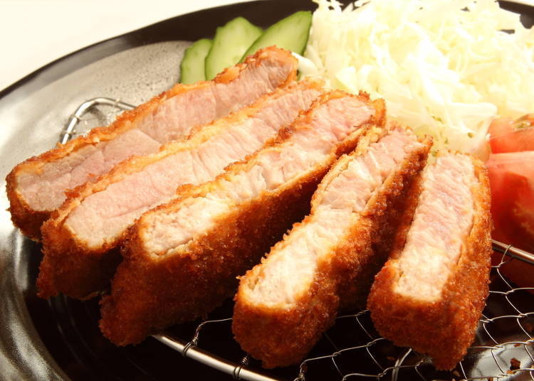 Tonkatsu is a breaded deep-fried pork cutlet.