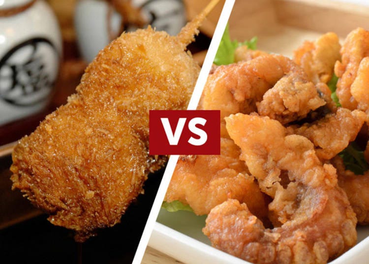 Tako Kushikatsu vs Tako Karaage