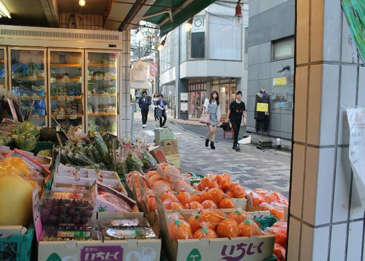 A long-established fruit and vegetable shop in Cat Street.