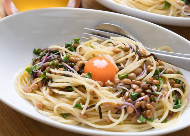 Natto-based Japanese Pasta Dish