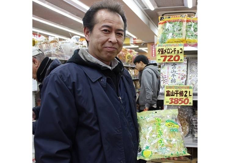 二木の菓子的中川先生表示「柚子糖果『ゆずのまんま』相當受到台灣遊客的喜愛」