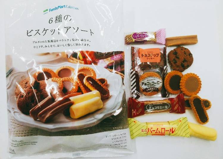 Assorted Biscuits, 6 Varieties 284 yen (306 yen tax incl.)