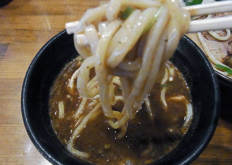 Brown whole-grain noodles