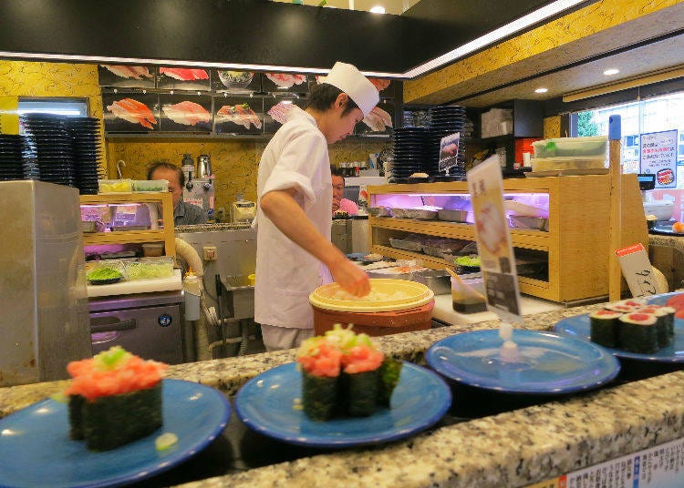 Oedo is a conveyor belt sushi restaurant where the chefs pay great attention to both technique and ingredients. Freshly-made sushi right at your fingertips!