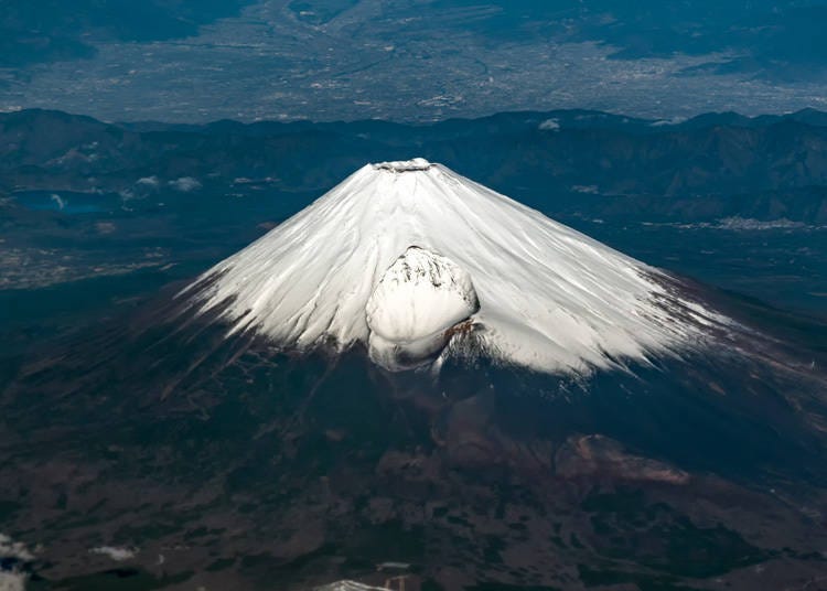 14. Mount Fuji is an active volcano comprised of three volcanos