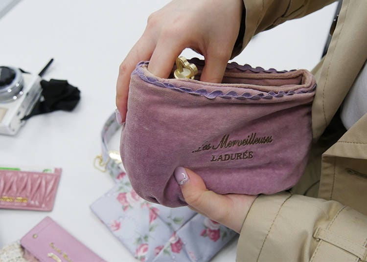 Anna’s makeup pouch from Ladurée.