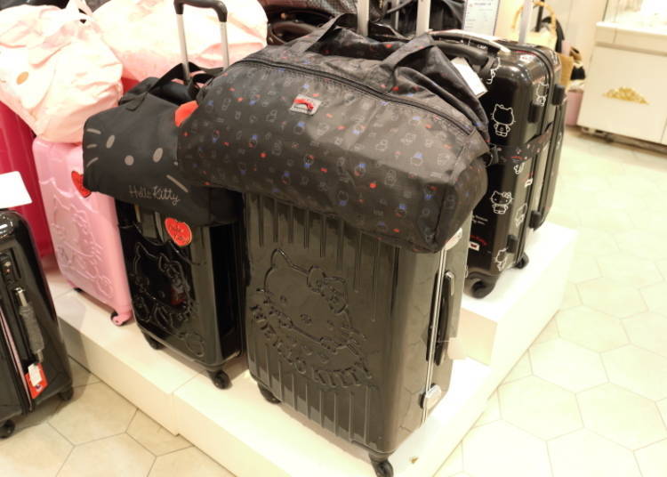 It has a matching carry-on suitcase!
