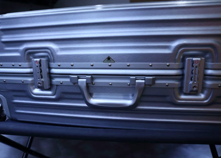 The 92L suitcase. The two clasps both feature proper dial-type locks that conform to TSA standards.