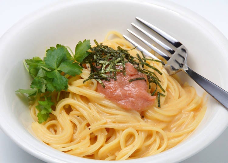 From Italian cuisine: cod roe spaghetti