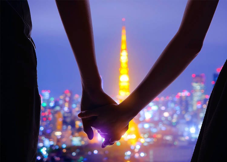 冷知識２　若情侶一起望著東京鐵塔點燈熄滅的瞬間，就能得到幸福的都市傳說！