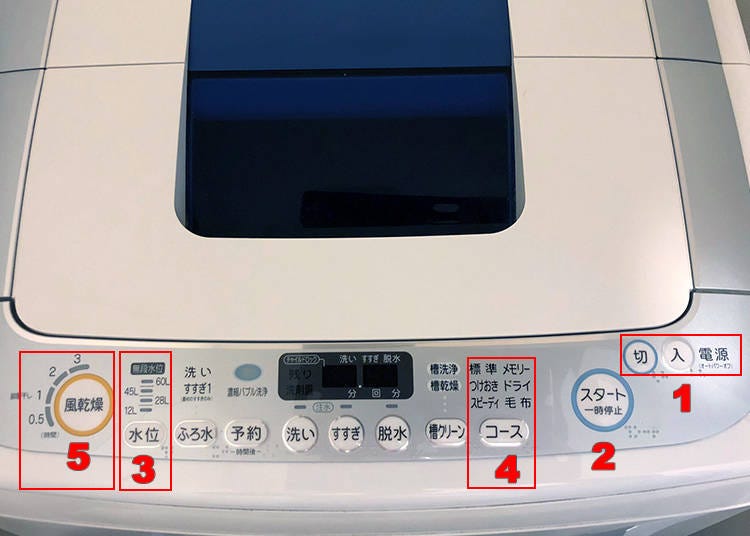 6. Using a Japanese washing machine