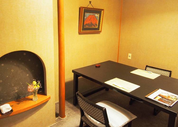 The Japanese-style rooms have a calm, relaxing atmosphere.