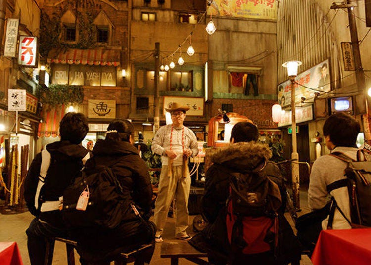 지하 2층의 전경. 옛 일본을 연상케 하는 거리
