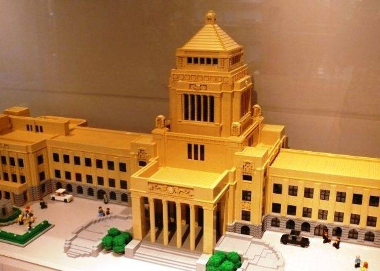 One exhibit is the National Diet Building made from Lego blocks. The visitor’s lobby is surprisingly entertaining.
