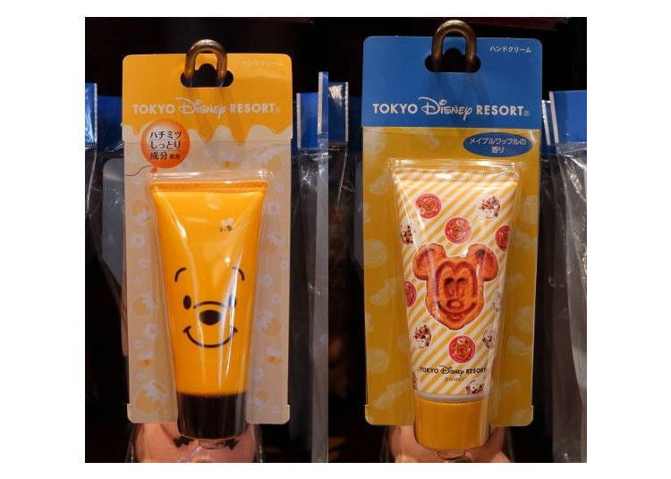Winnie the Pooh & Mickey Mouse Waffle Scented Hand Cream, 800 yen each