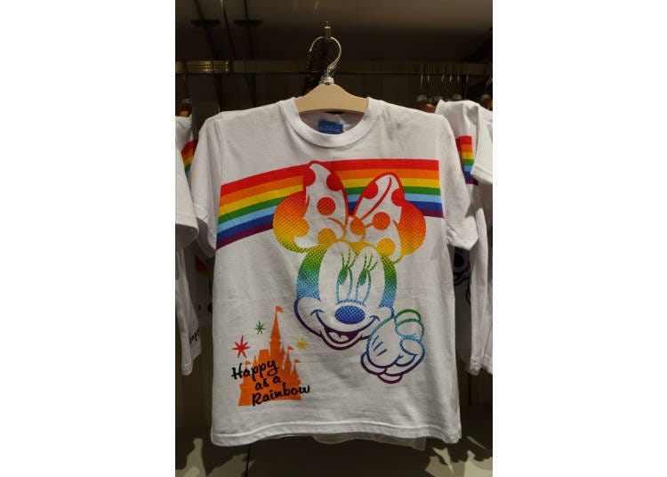 Mickey & Friends Rainbow T-Shirts: Bright Colors Remind You of the Disney Magic! (1,600 – 2,600 yen each)