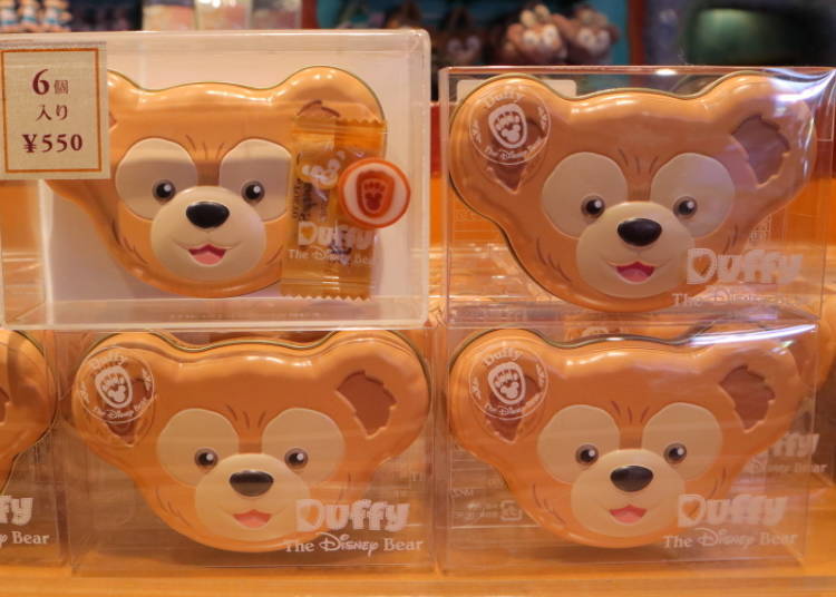 Duffy’s Candy (Black Tea): Cute Duffy Face Tin Box! (550 Yen)