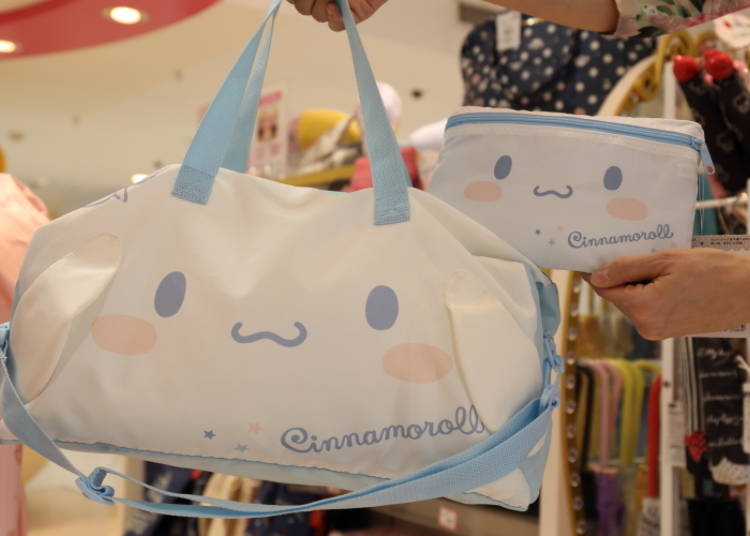 Cinnamoroll Foldable Face Boston Bag: Compact, Cute, and Super Handy! (2,500 Yen)
