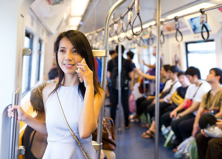 在日本公眾交通工具內禁止講電話！