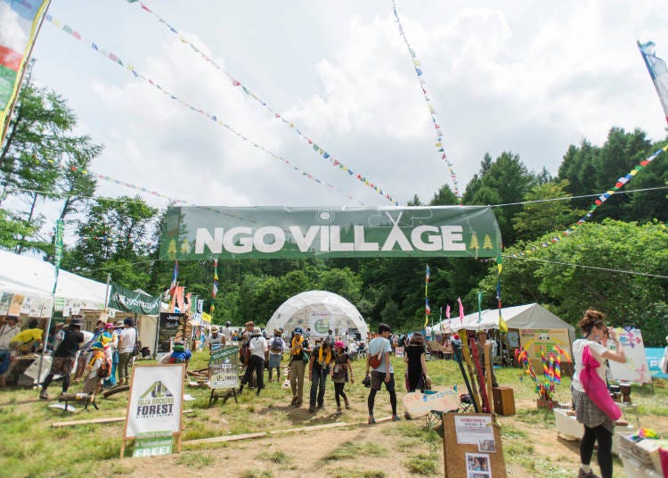 The NGO Village is a particularly attractive spot to find your next supporting cause. Image (C) Noriteru Ino.