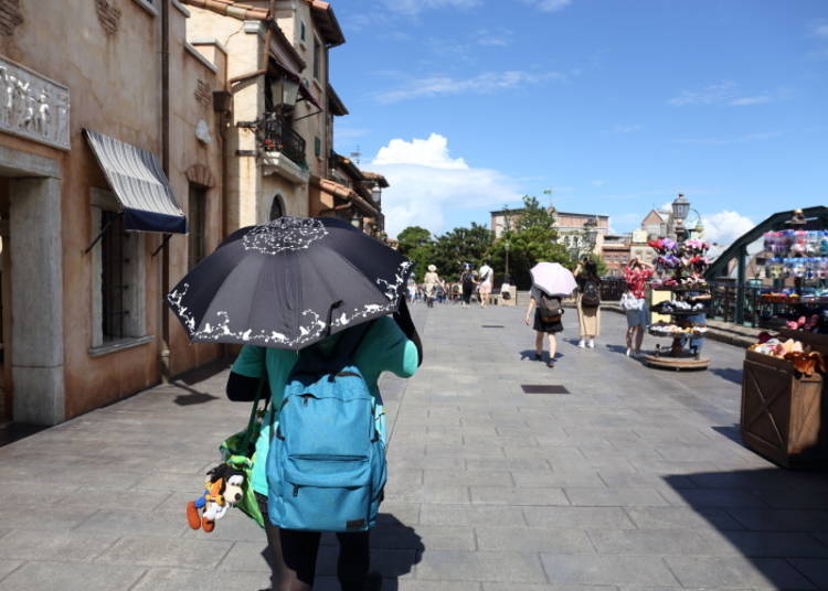 여름철에는 양산과 모자는 필수!