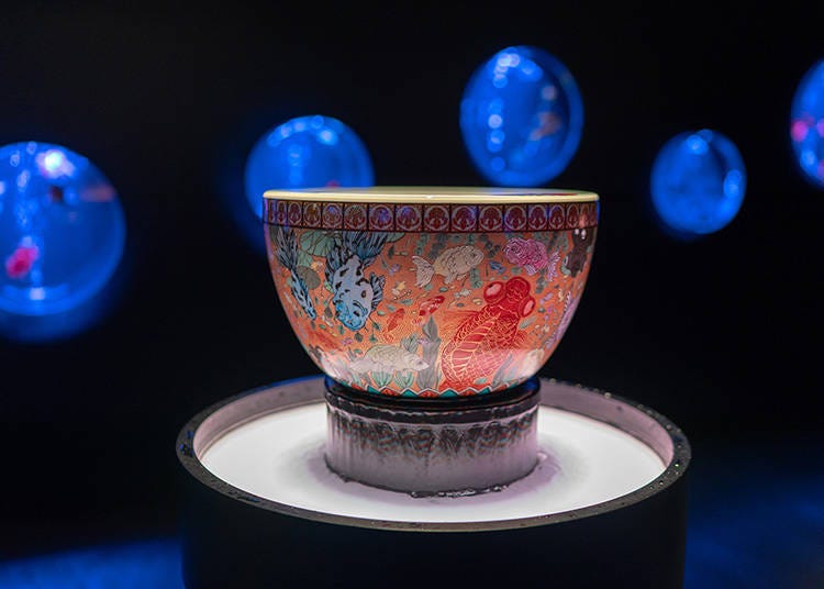 Kutani Kingyo exhibiton: goldfish swim within these porcelain works (Photo from 2018)