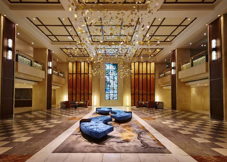 The lobby inside Shinagawa Prince Hotel’s Main Tower.