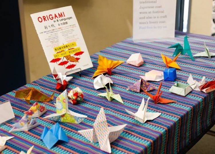 ▲The “cultural Experience Zone” offers hands on courses on traditional Japanese crafts, such as origami. These events are held from time to time and attract many tourists