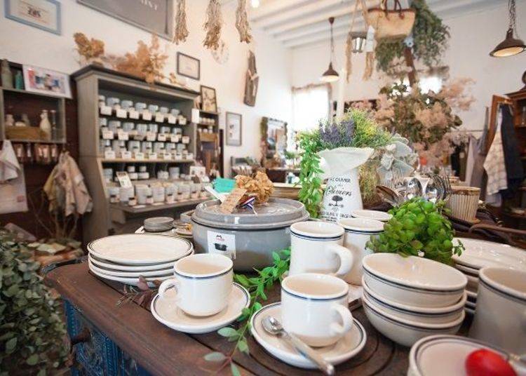 The shop space focuses on gifts and goodies made for everyday living. Browse the charming and surprisingly large selection to find your personal favorite!