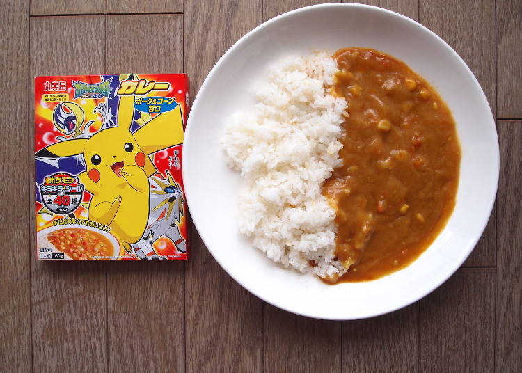 Pokémon Curry Pork & Corn (Marumiya, 129 yen excluding tax)
