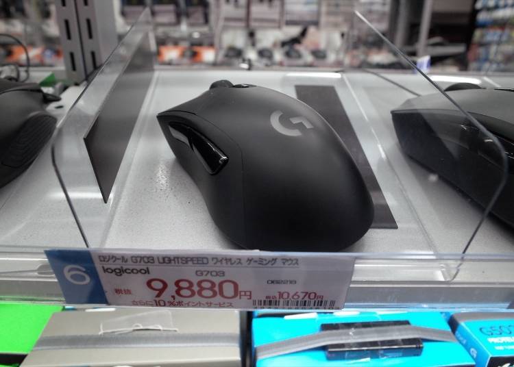 Popular Mice #4: Logicool G703 Lightspeed Wireless Gaming Mouse (9,880 yen)