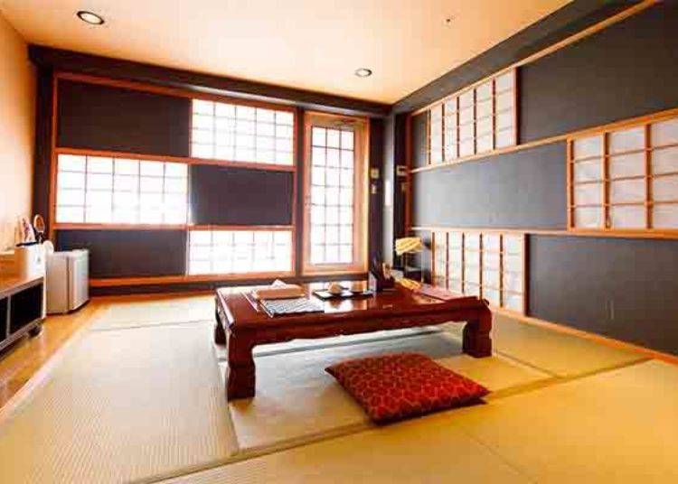 일본 전통실 (정원 2명, 방크기 29평방미터, 화장실, 욕실, 노천탕)